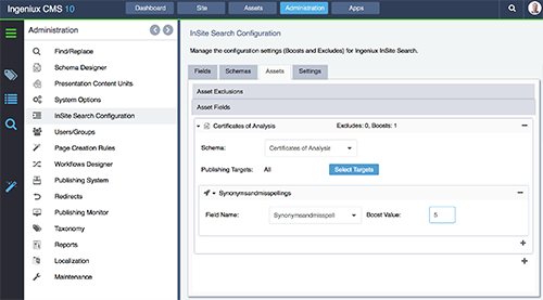 Insite Search Configuration Improving Findability CMS 10