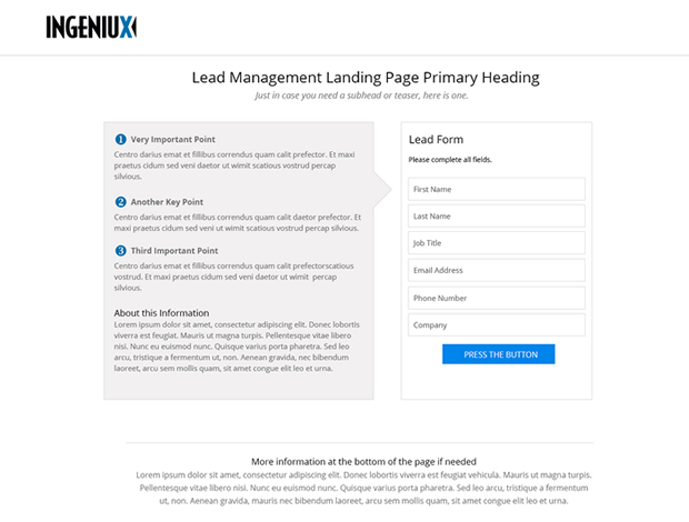 Lead generation CMS