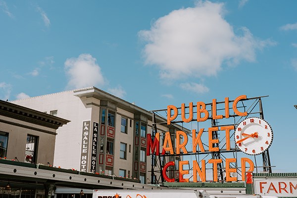 Pike Place Market Sign Seattle