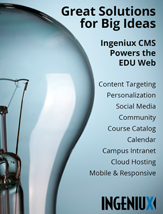 Ingeniux to Showcase Dynamic Content Capabilities and New EDU Solutions at 2015 eduWeb Digital Summit 